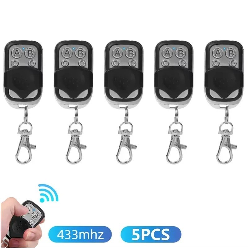 5 X Universal Garage Door Remote 433MHz Electric Cloning Control Key Fob Opener