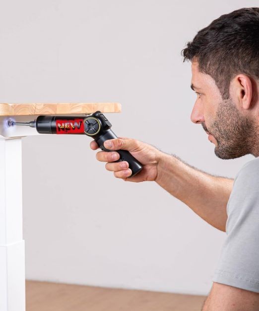 Destornillador eléctrico 3.7V, mango pivotante: 7N.m de par, 2 RPM, interacción