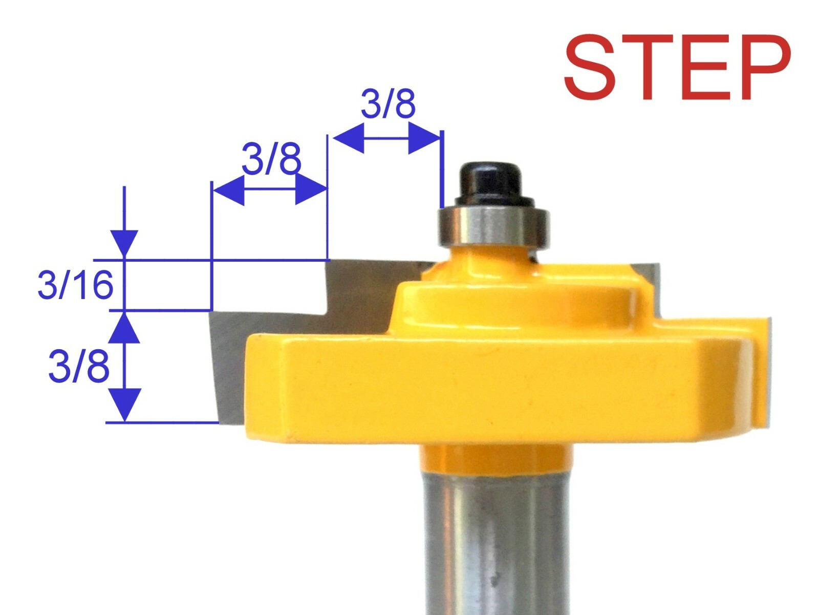 1 PC 1/2″ SH Picture Frame Stepped Rabbet Molding Router Bit S