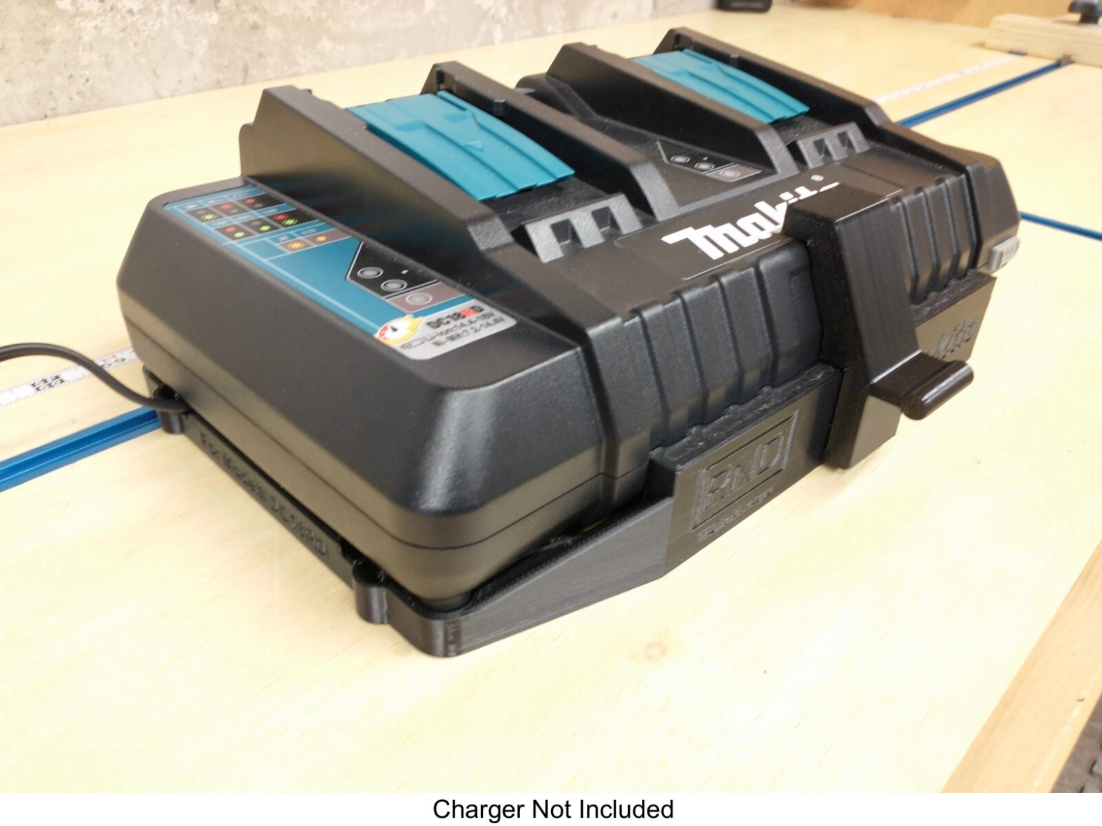 Wall Mount For Makita DC18RD 2-Battery Charger, Made in USA