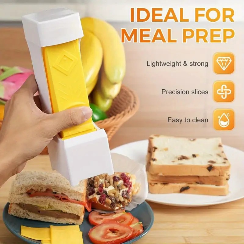 1PC One Click Yellow Cheese Butter Cutter Slicer Stainless Steel Kitchen Cutting