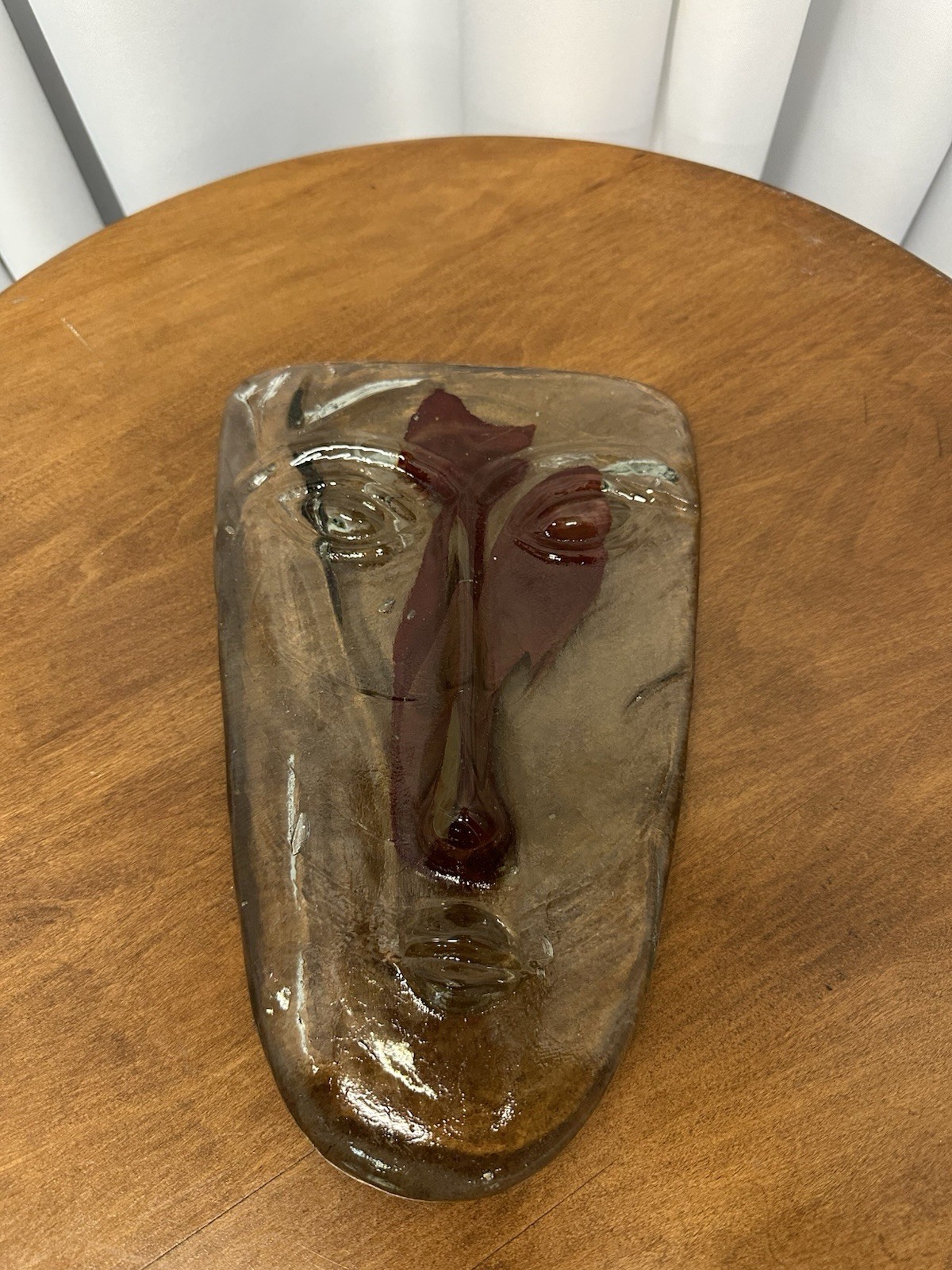 jaramillo glass mask Sky Dreamer Decor Mexico Red Clear Vintage Unique