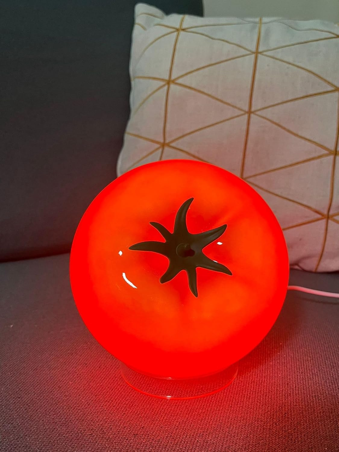 Cute Table Lamp for Bedroom Kitchen 6.1 inches in diameter, Red