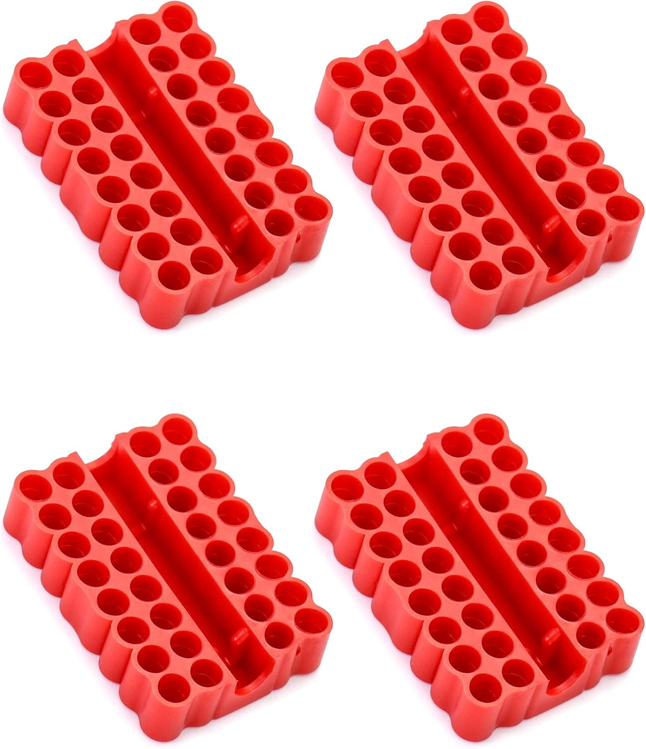 Screw Bit Holder Storage Box 4 Pack 33 Hole Hex Bit Rack for Easy Organization