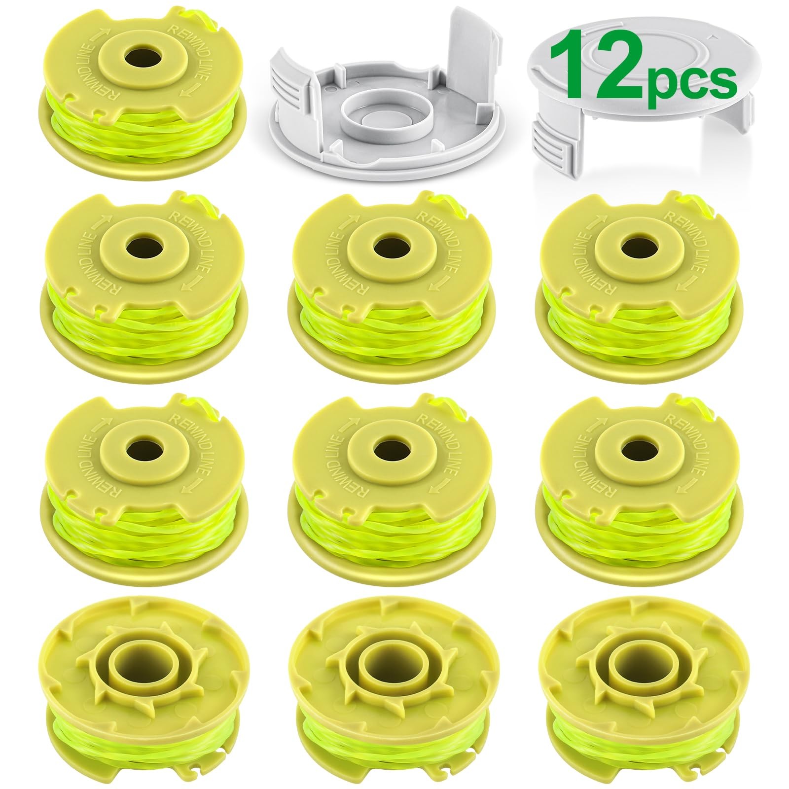 Weed Wacker String Compatible with Ryobi One Plus+ AC80RL3, 0.08 Trimmer Refil