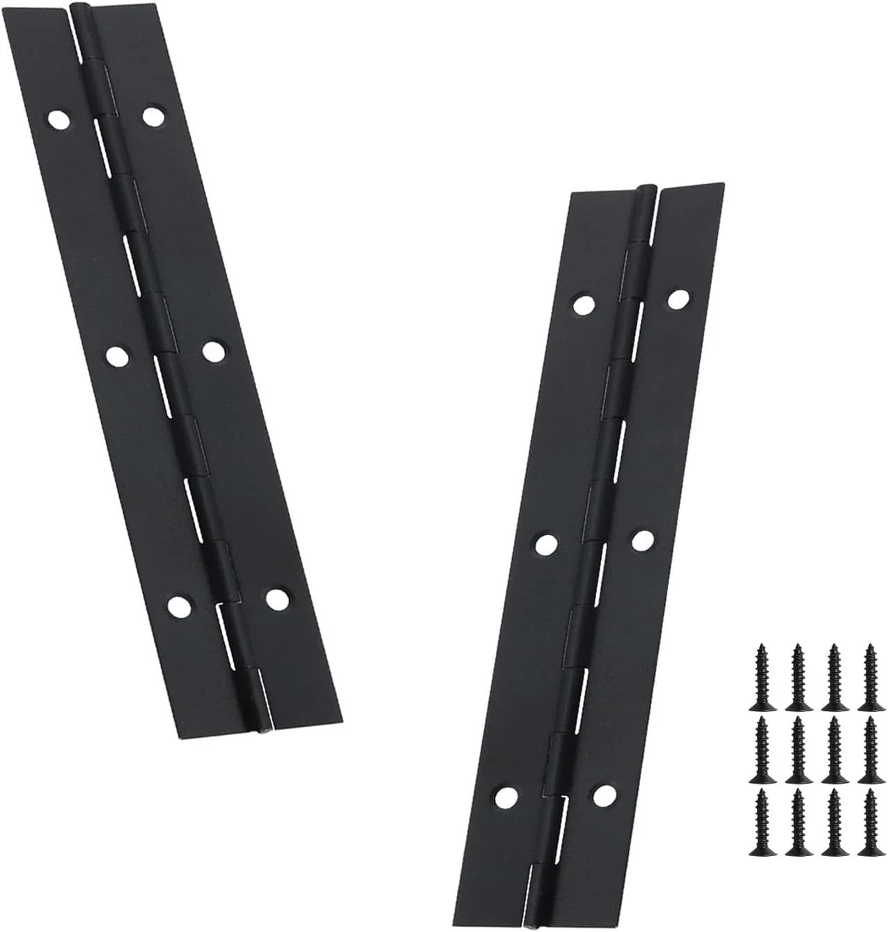 2PCS Black 6-Inch Heavy Duty Piano Hinge,2″ Open Width Stainless Steel Continuou