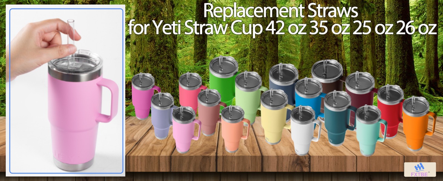 Straws for Yeti 42 OZ Cup, Replacement Straw for Yeti 42OZ Straw Mug, Long