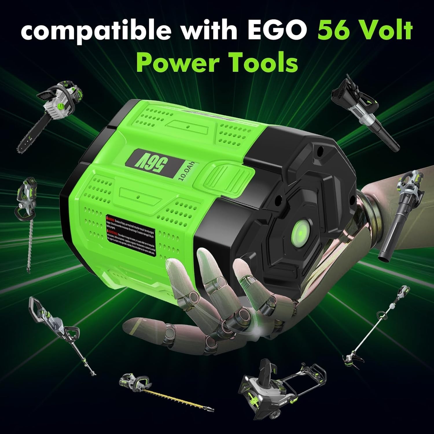 Genuine EGO POWER+ BA2800T 56V 10.0 Ah Lithium 12Ah Battery Upgrade Fuel Gauge