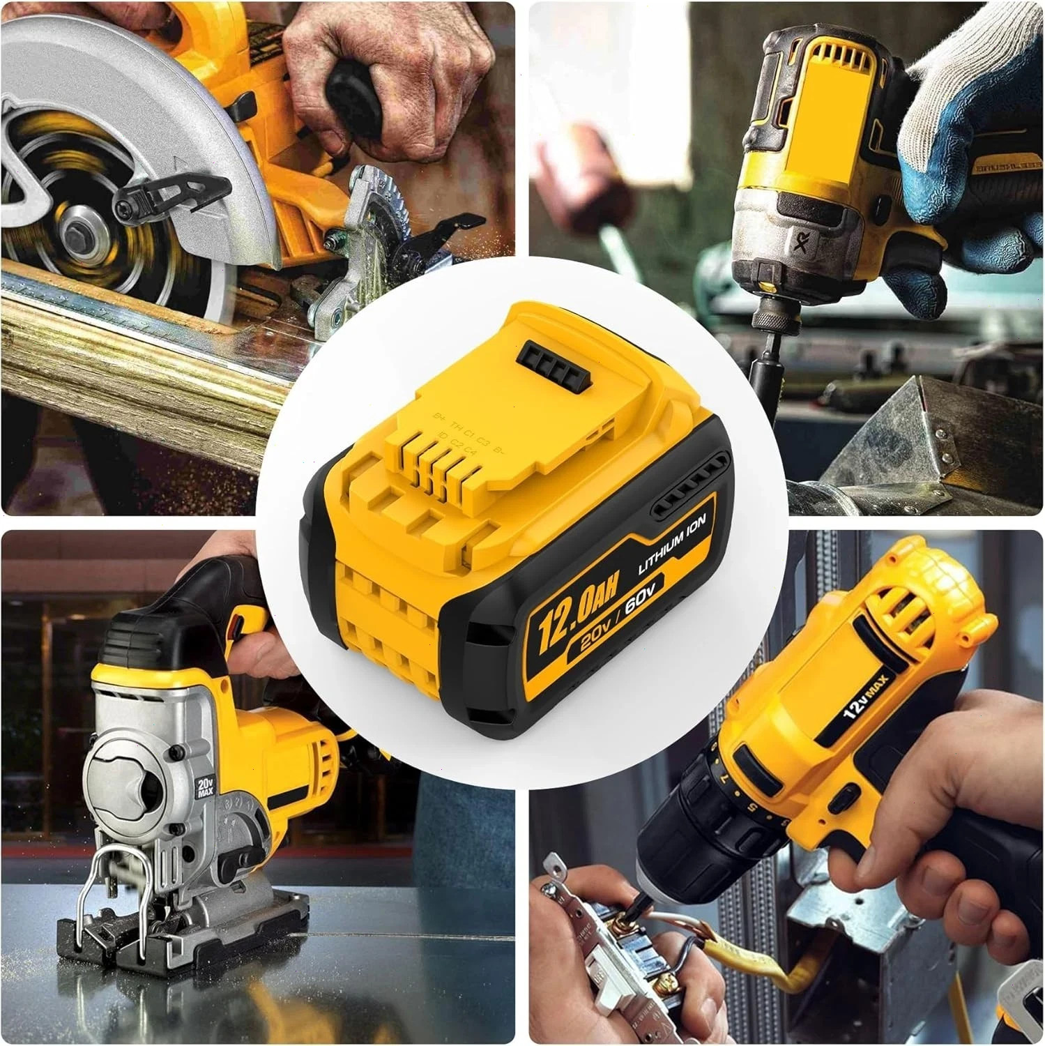 2/4Pack For DEWALT FLEXVOLT 20V/60V MAX 12.0Ah Lithium Battery DCB609-2 DCB612