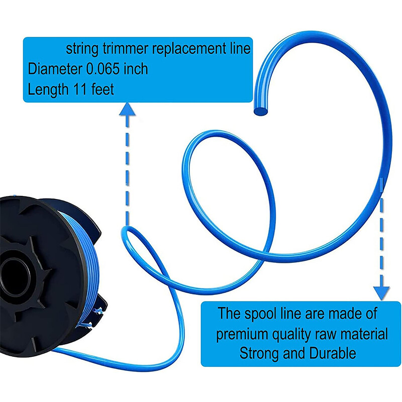 3-10Pcs String Trimmer Spool Lines For Ryobi One+ 18V 24V 40V Weed Eater w/ Caps