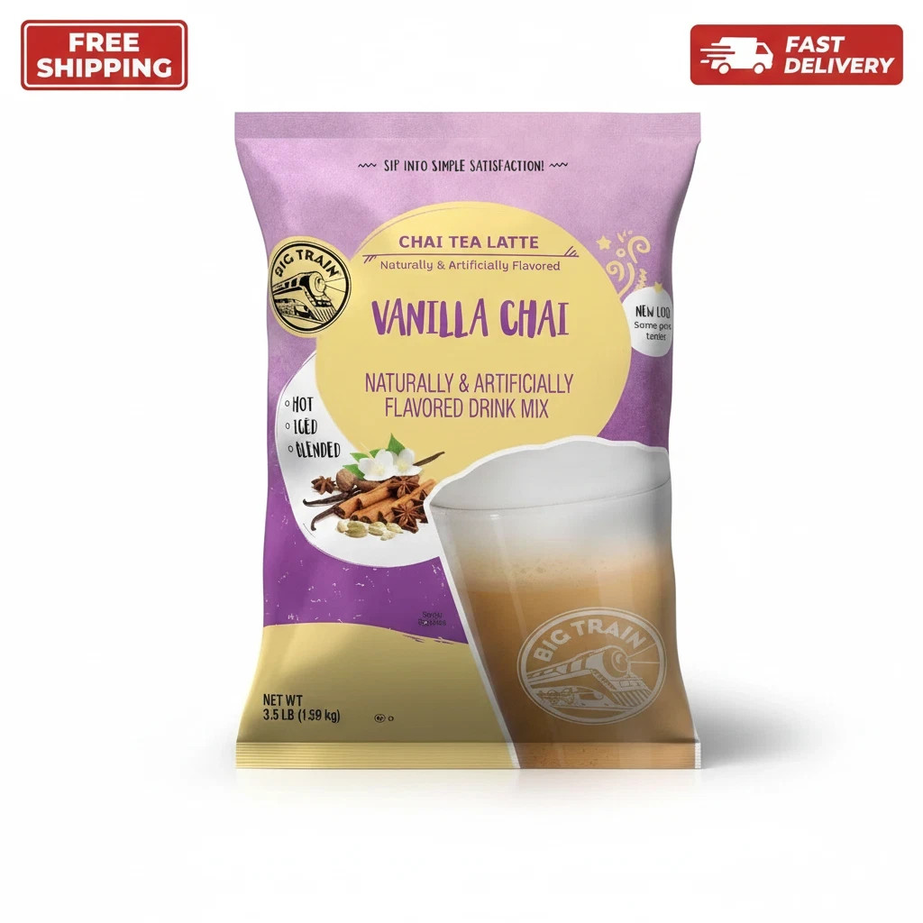 Big Train Vanilla Chai Tea Latte Instant Powdered Mix – 3.5 lbs Bag