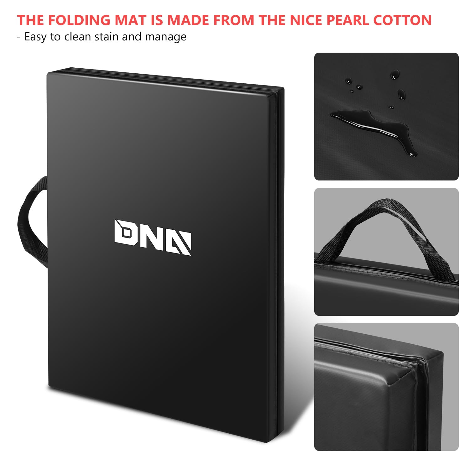 DNA Motoring Foldable Foam Kneeling Pad 43×17.7×1.6in Water Resistant Handle