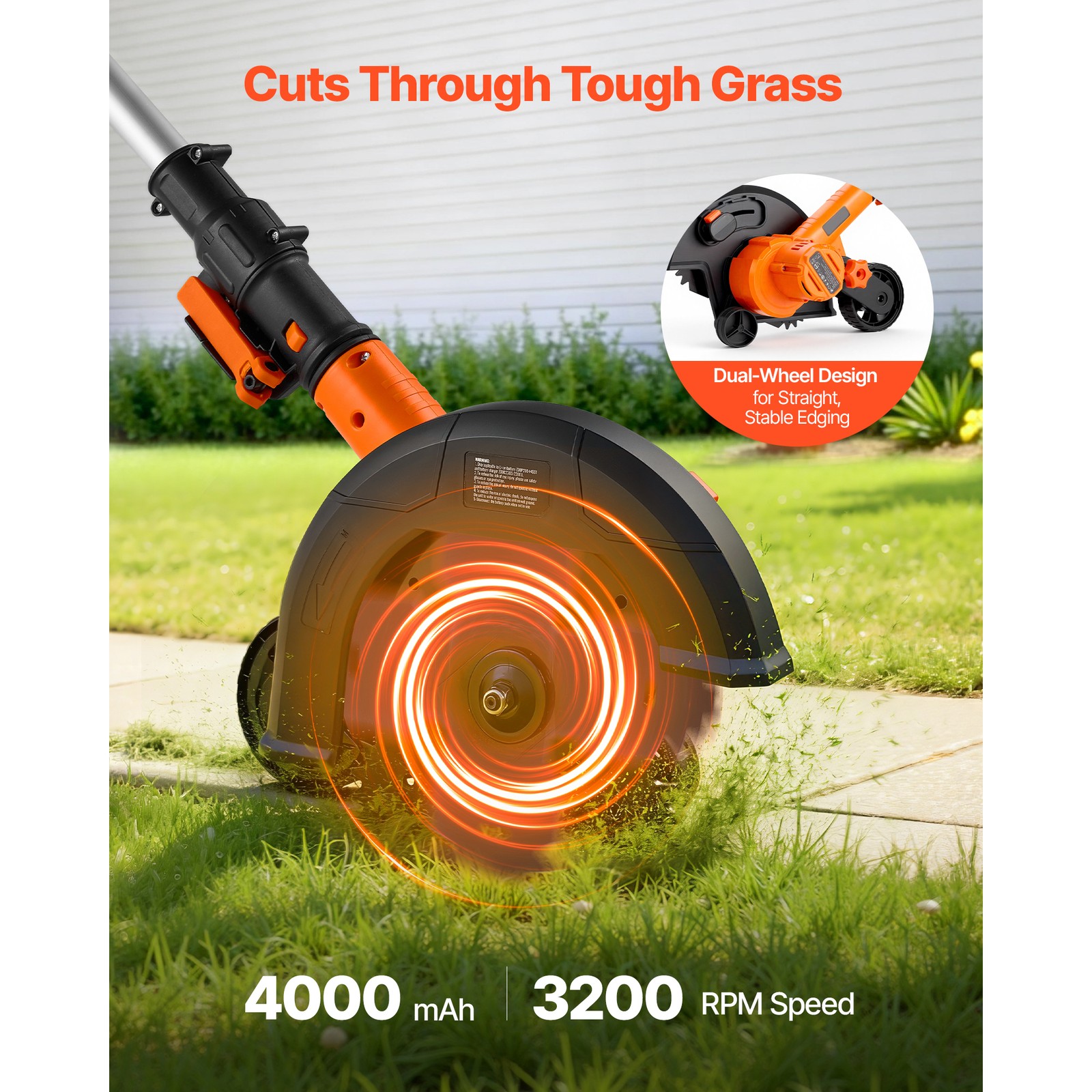 Uimoso Cordless Lawn Edger with 8.8-inch Blade for Precise Trimming