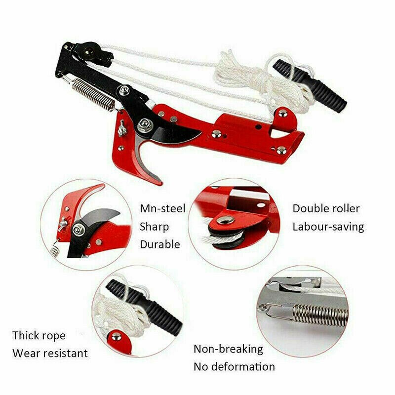 Retractable High Reach Tree Trimmer Pruner Saw Garden Branch Cutter Without Pole