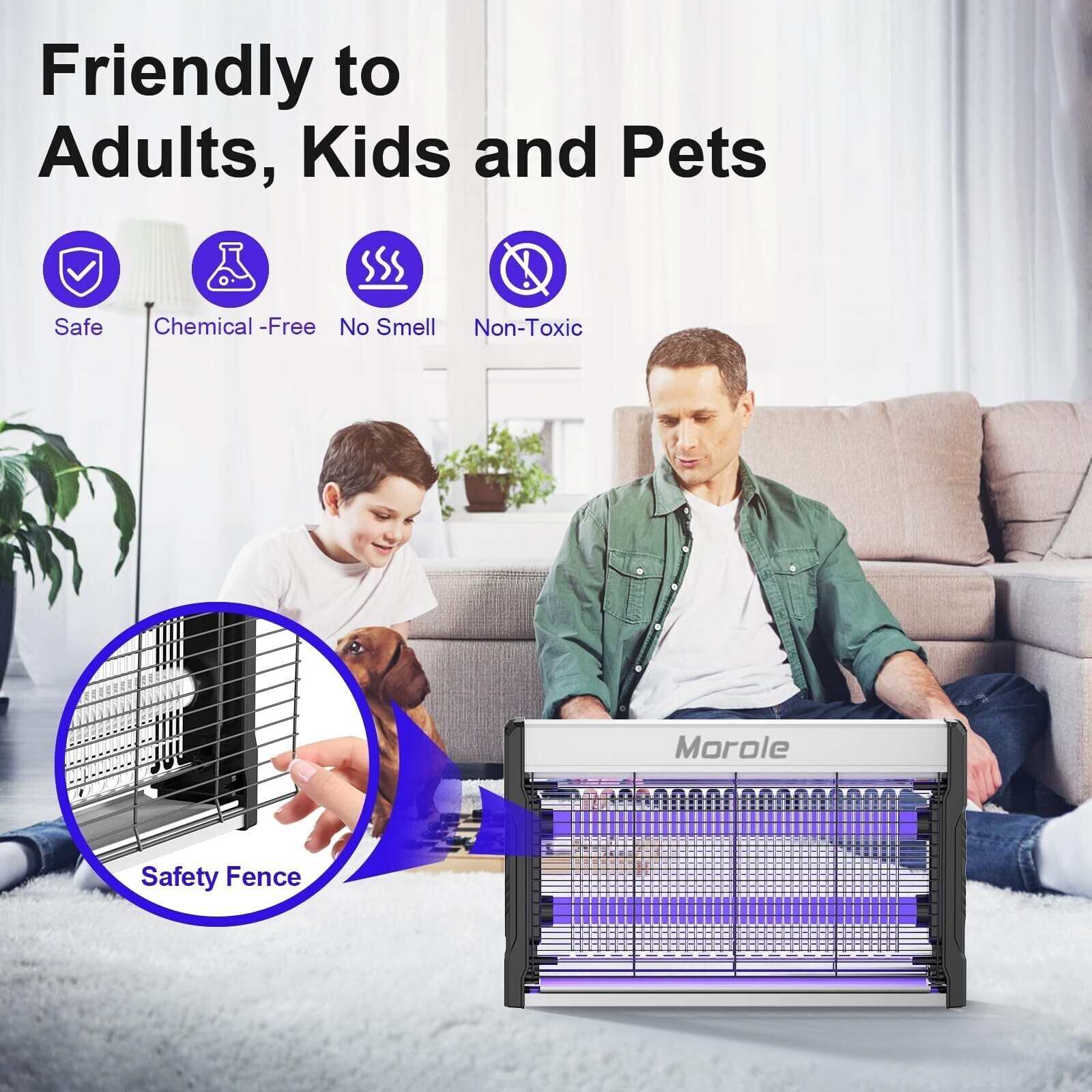 Lamp Insect Killer Mosquito Zapper Bug Pest Fly Trap Electric Indoor Light Lawn