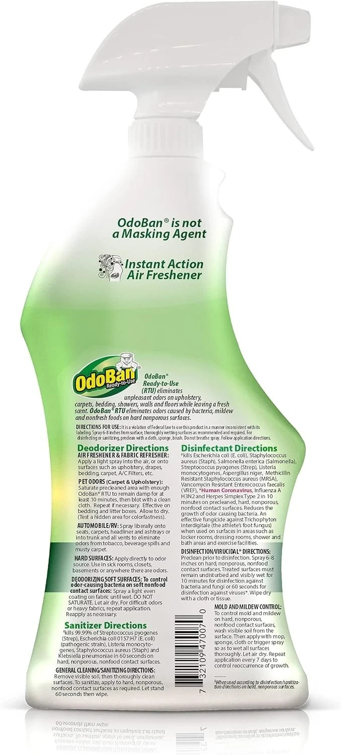 OdoBan Original Eucalyptus Scent Disinfectant Fabric & Air Freshener, 32 fl oz