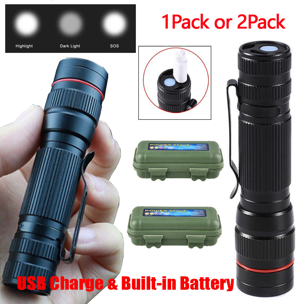 Rechargeable 990000LM LED Flashlight Tactical Police Super Bright Torch Zoomable