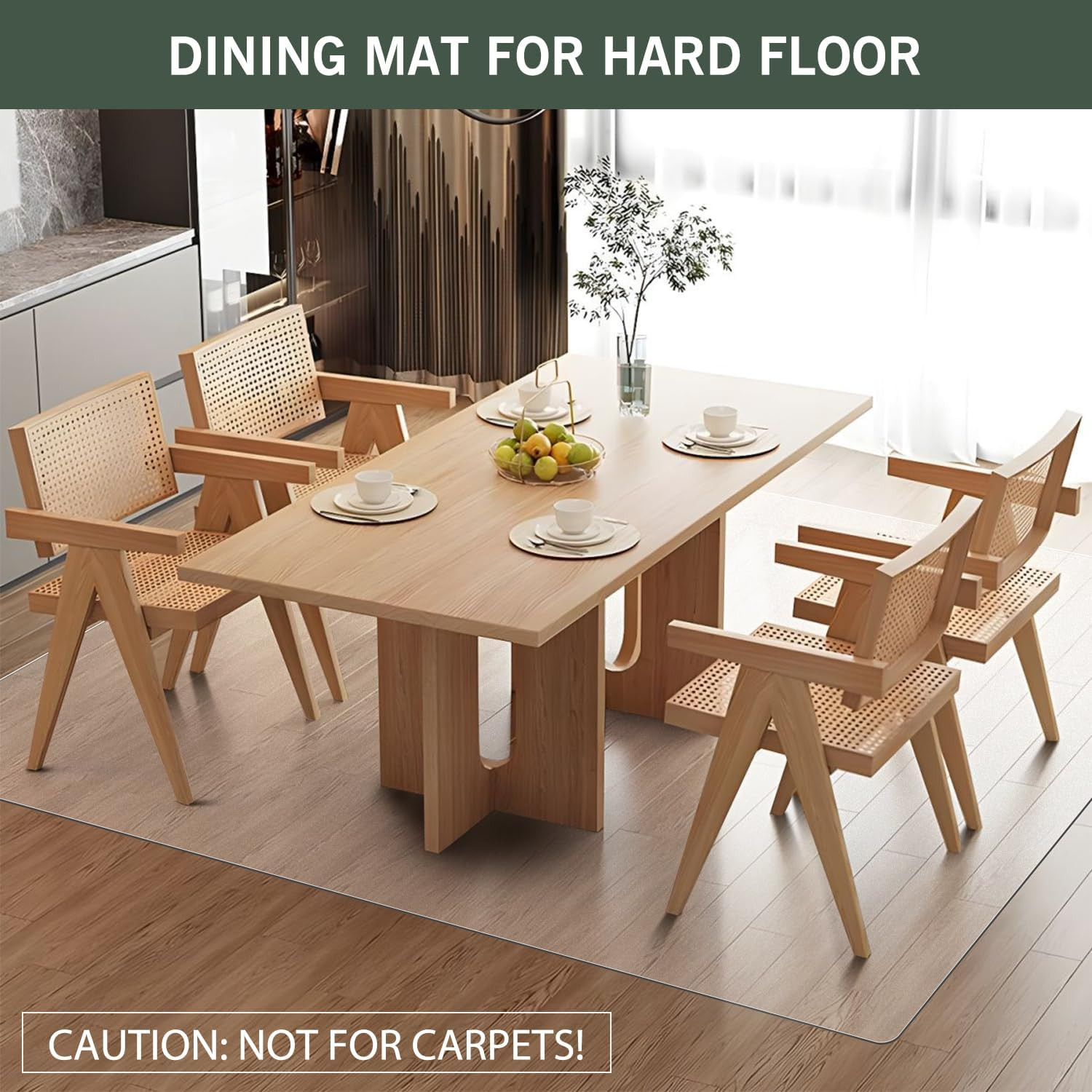 Clear Waterproof Plastic Floor Mat 5′ x 7′ – Non-Slip & Pet Friendly