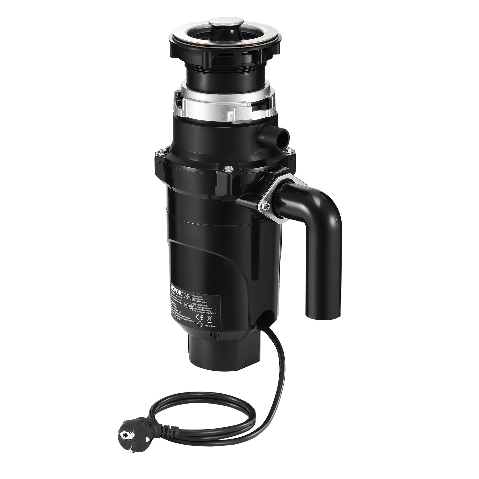 VEVOR Garbage Disposal 1/2 HP Continuous Food Waste Disposer 3450RPM EZ Connect