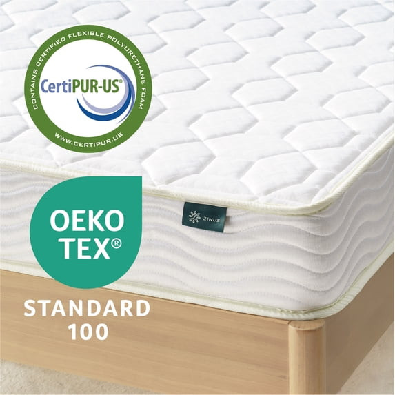 Zinus 6″ Core Comfort Tight Top Bonnell Innerspring Mattress, Twin-M116