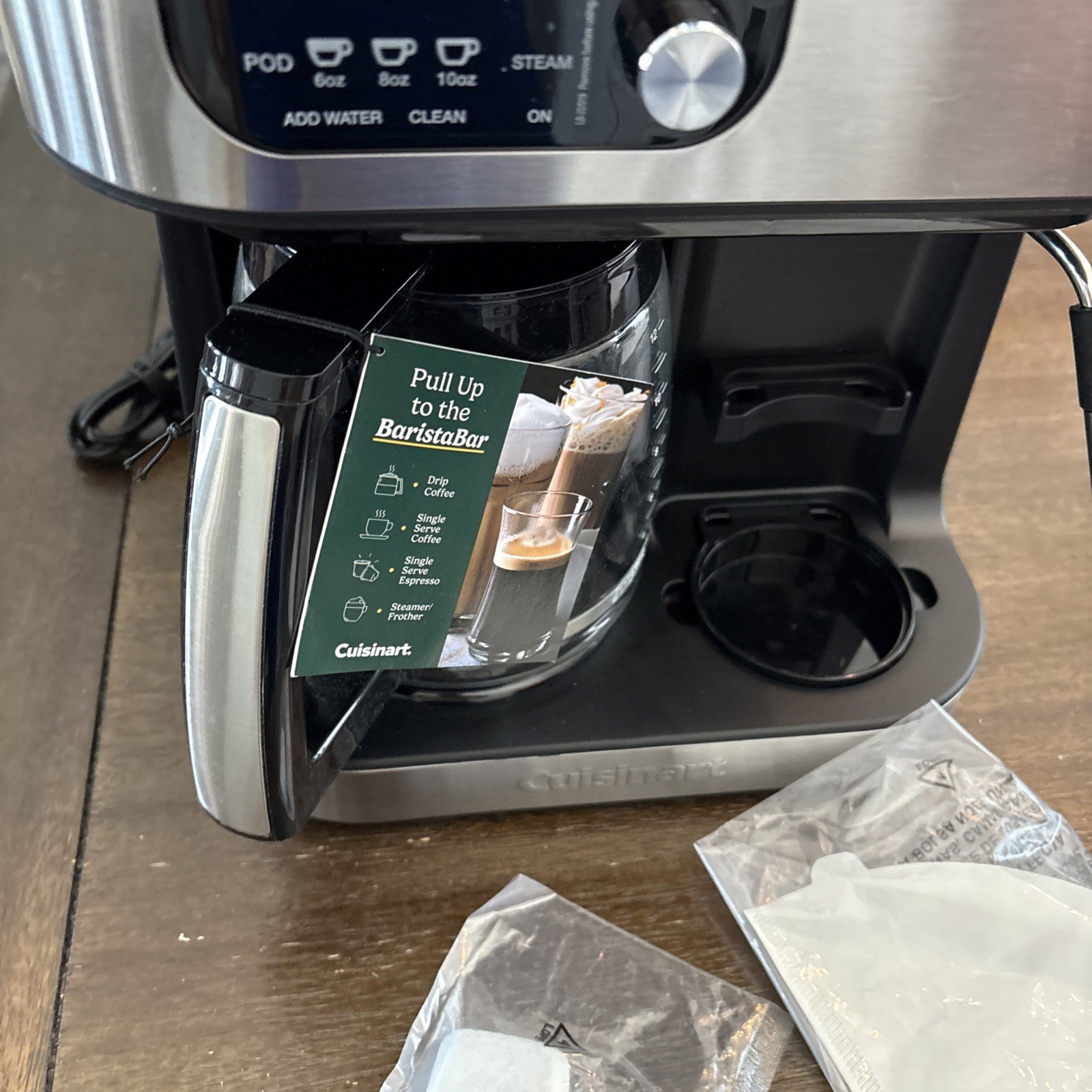 Cuisinart Coffee Center Black Barista Bar 4-in-1 Coffee Maker