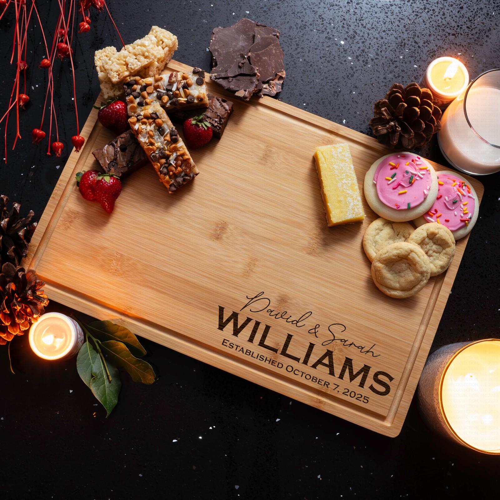 Custom Engrave Personalized Cutting Board | Wedding Engagement Housewarming Gift