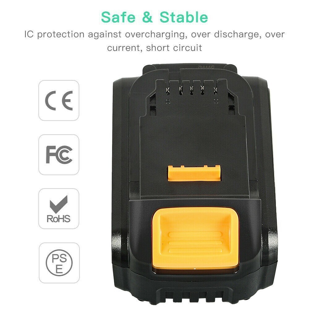 2X Replacement For DeWalt DCB206-2 20 Volt 6Amp Battery DCB105 Charger DCB206-2