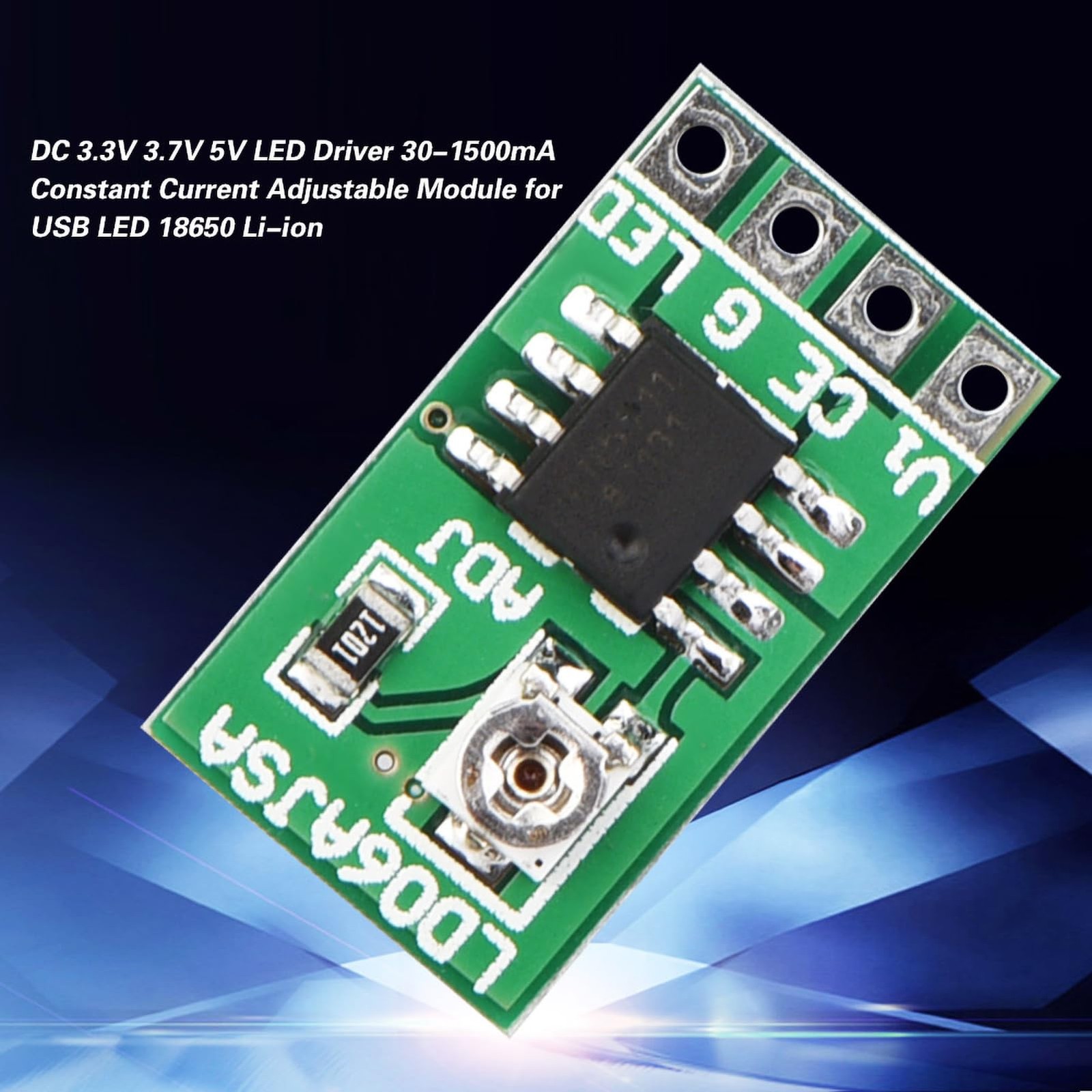 Adjustable Current LED Driver, DC 3.3V 3.7V 5V LED Driver 30-1500mA Constant …