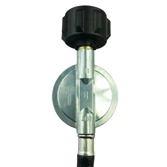 High Pressure Propane Cast-Iron Round Burner 4FT Regulator Hose & Fitting