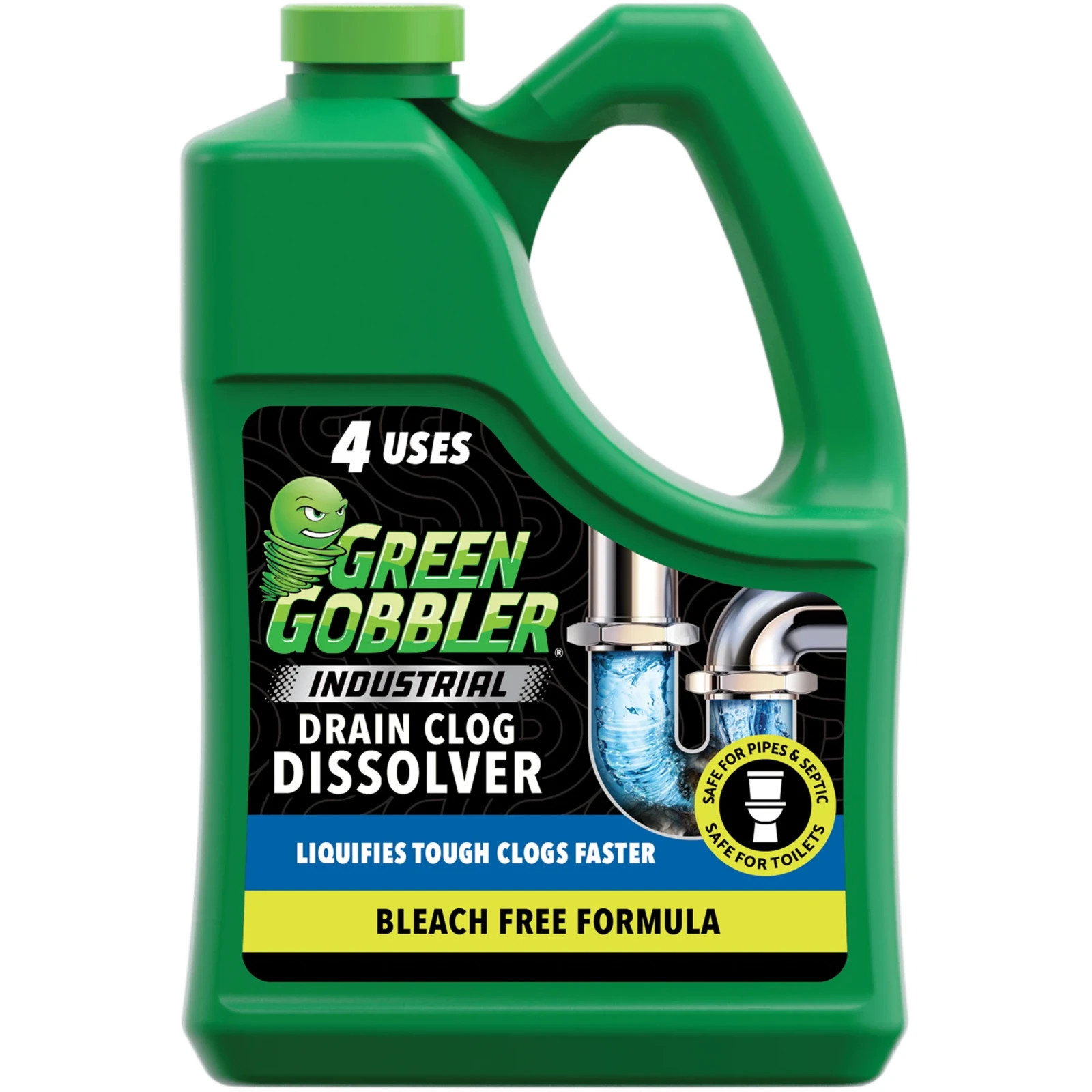 Green Gobbler Industrial Strength Drain Clog Remover & Cleaner Liquid Gel- 64Oz,