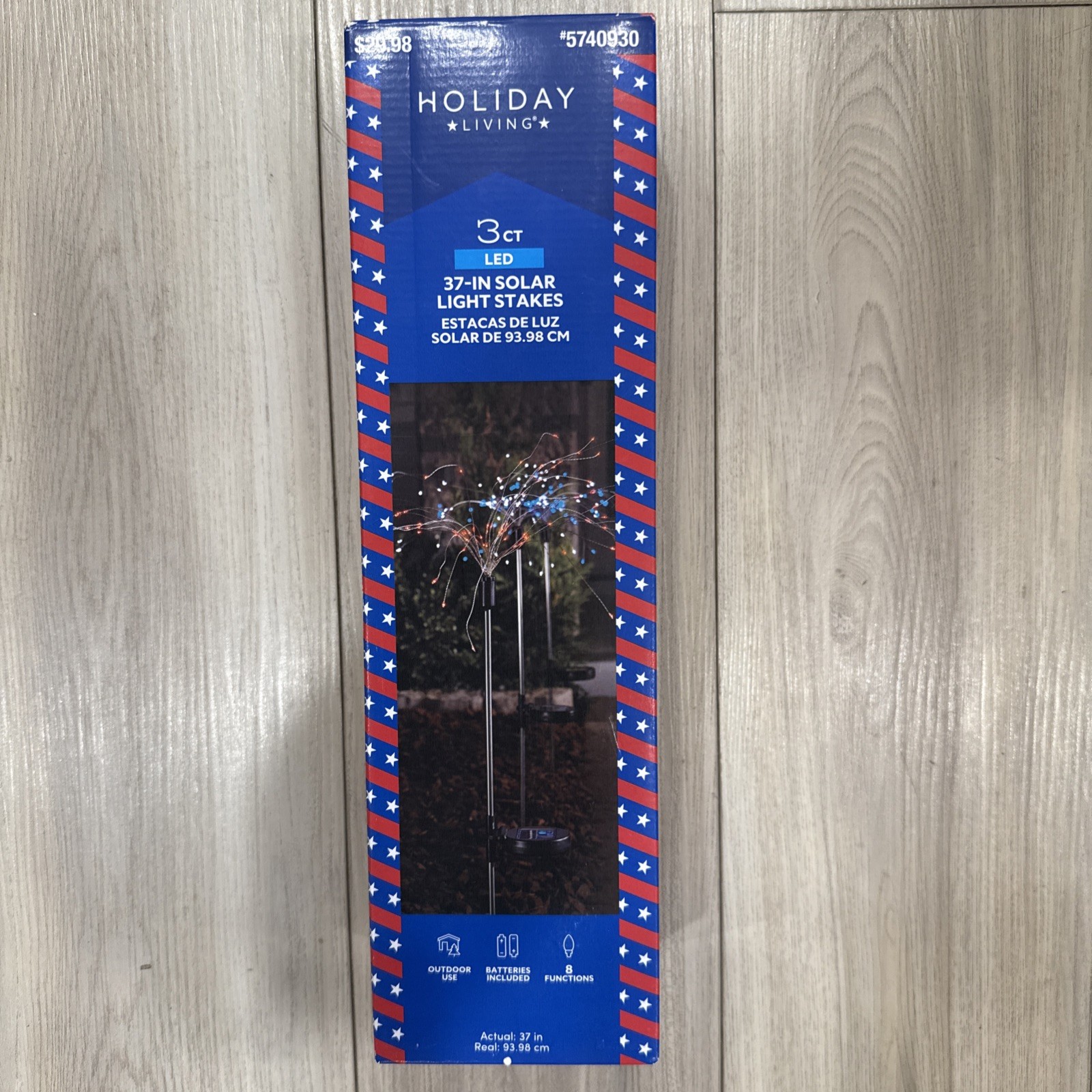 Holiday Living 37-in Solar LED Firework Pathway Markers 3-Pack