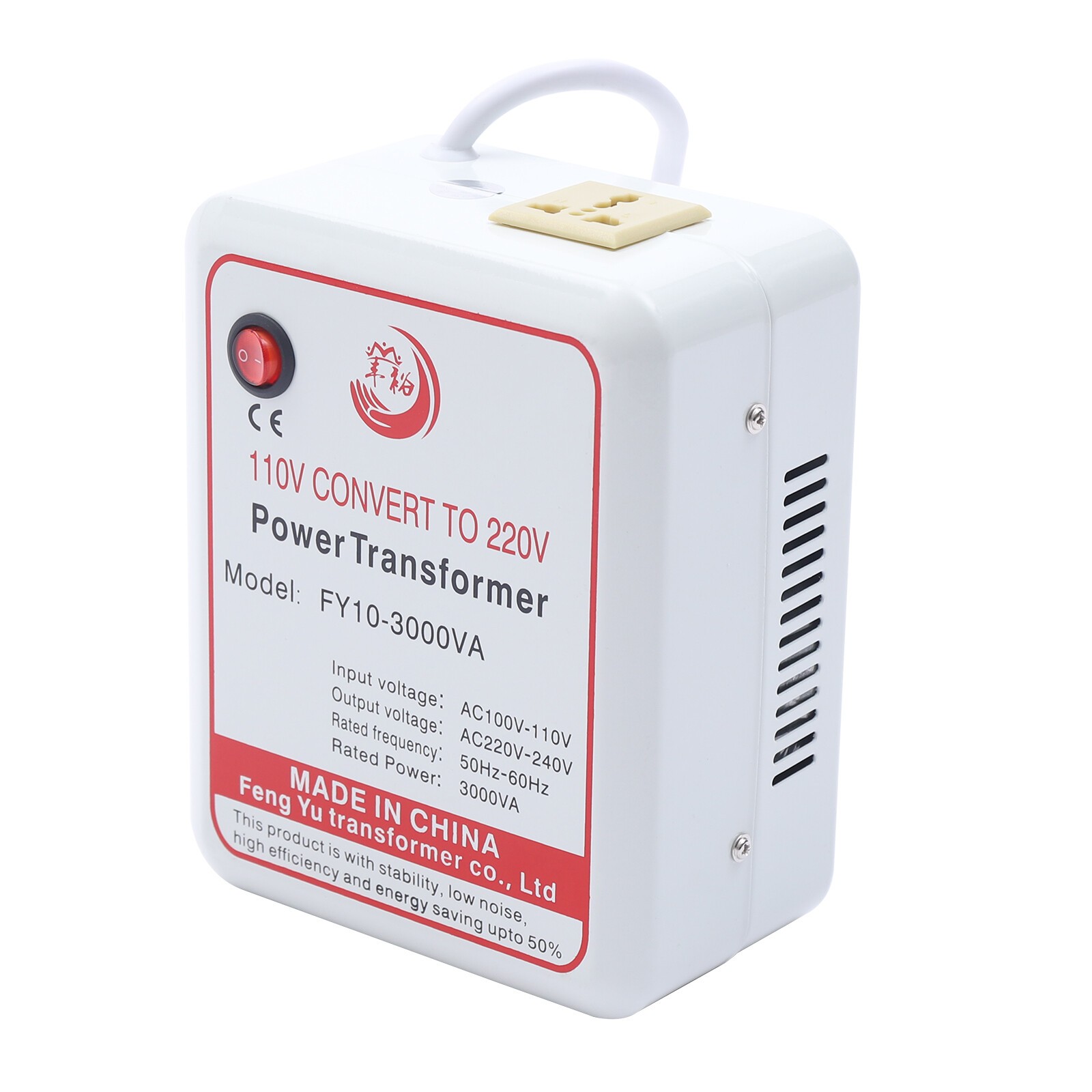 Step-Up 110V To 220V Transformer Converter 3000W Fit 220V Electric Appliances