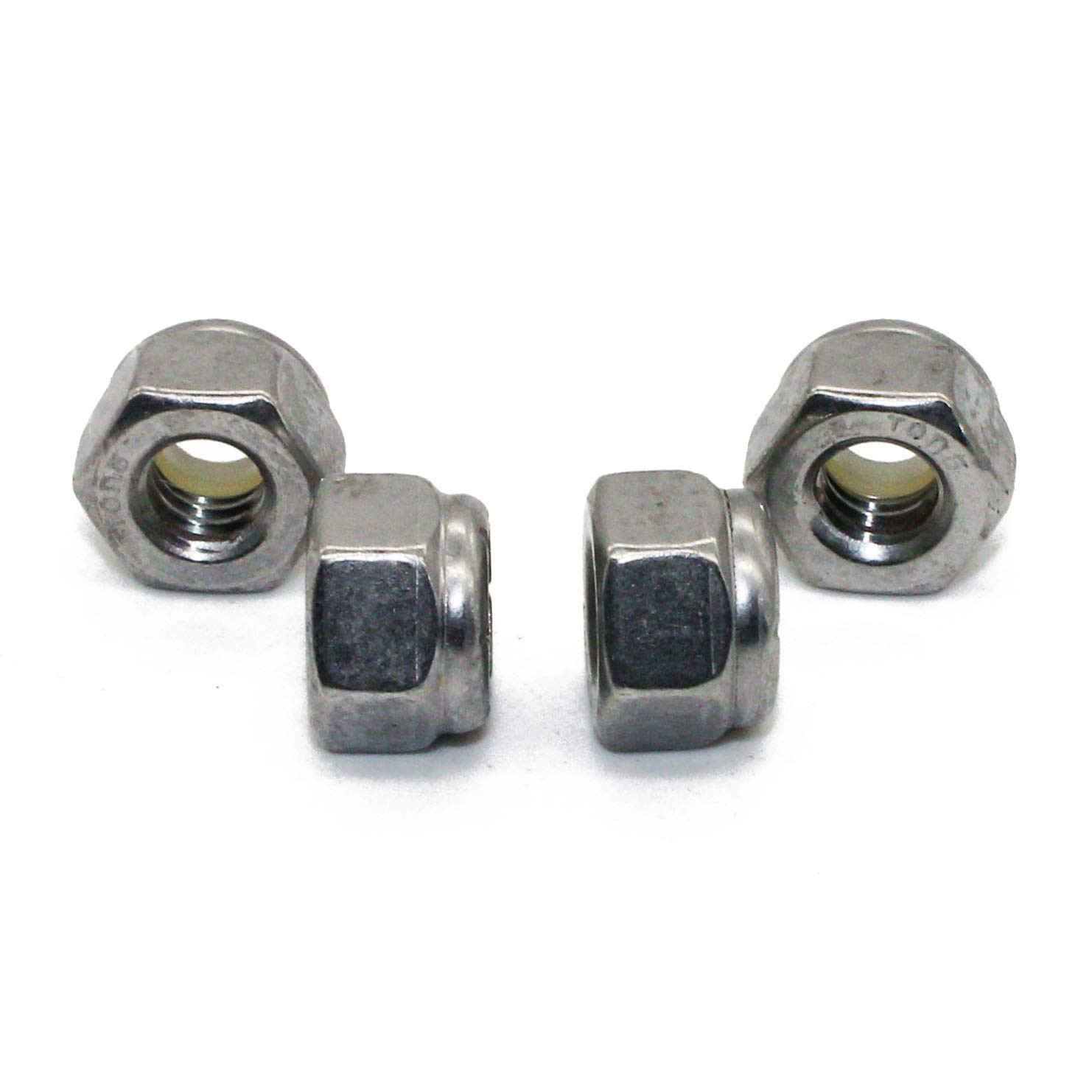 Quantity 50Pcs 1/4-20 Nylon Insert Hex Lock Nuts, (50 Pack), Plain