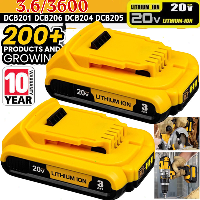 1-10Pack 12.0AH For DeWalt 20V 20 Volt Max XR Lithium Battery DCB206-2 DCB205-2