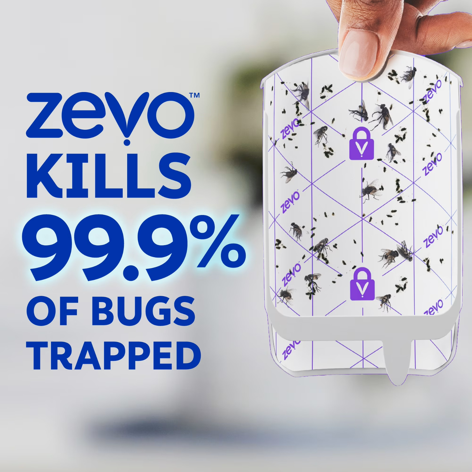 Zevo Flying Insect Trap Starter Kit 1 Plug-In Base + 3 Refill Cartridges