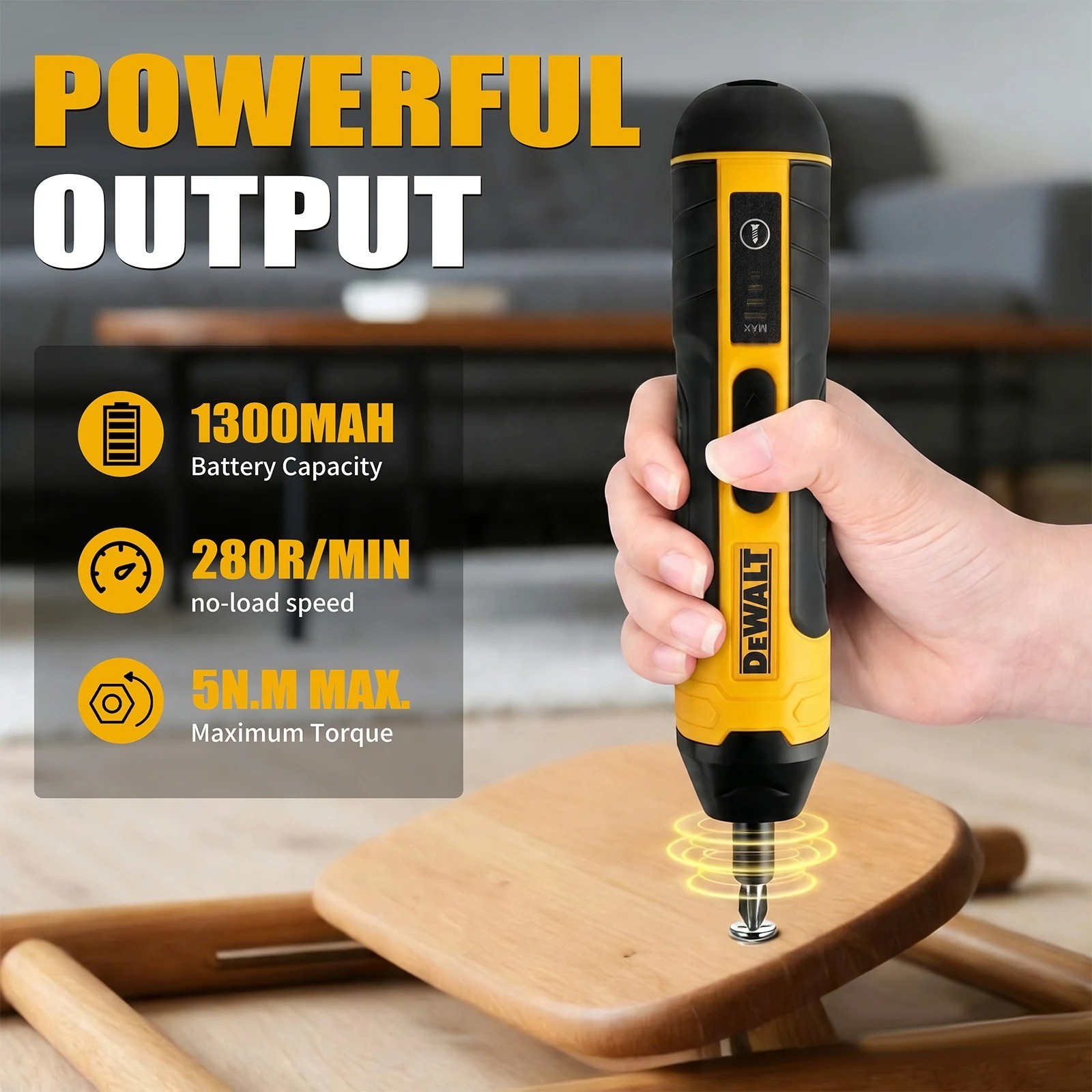 DEWALT DCF681 Cordless Electric Screwdriver 5N.m 1/4″ Hex Chuck 1300mAh Li-ion F