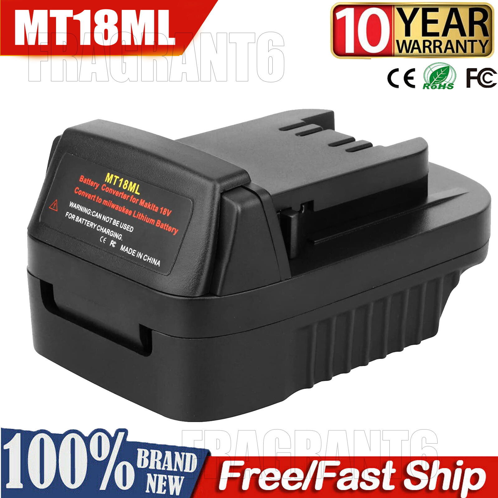for Makita 18V Li-ion Battery Adapter Convert to for Milwaukee 18V Tools MT18ML