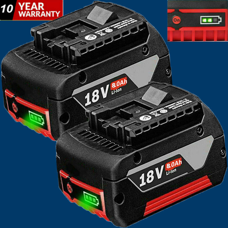 2PACK 18V Battery For Bosch 18 VOLT 8.0AH Li-ion BAT609 BAT610G BAT618 24618-01