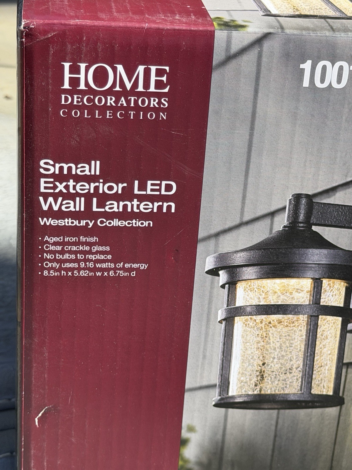 Home Decorators Collection Westbury 8.5 in. Aged Iron Small LED Outdoor Light