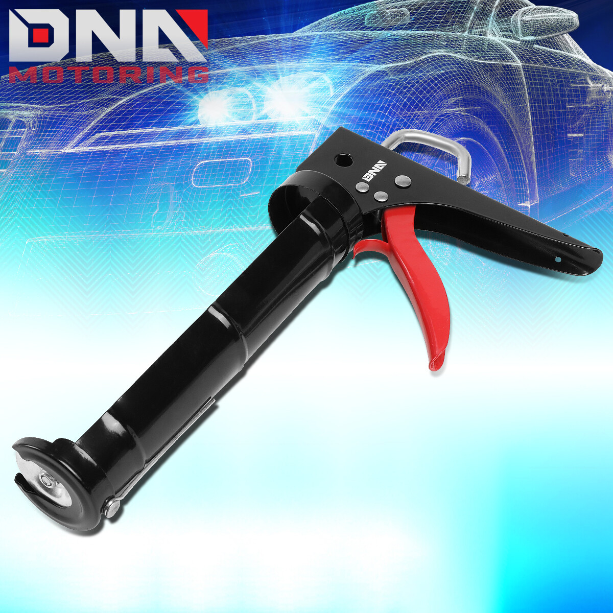 9″ DOUBLE SPRING TRIGGER SMOOTH DRIPLESS CAULK GUN WORK WITH 10.3 OZ CARTRIDGES
