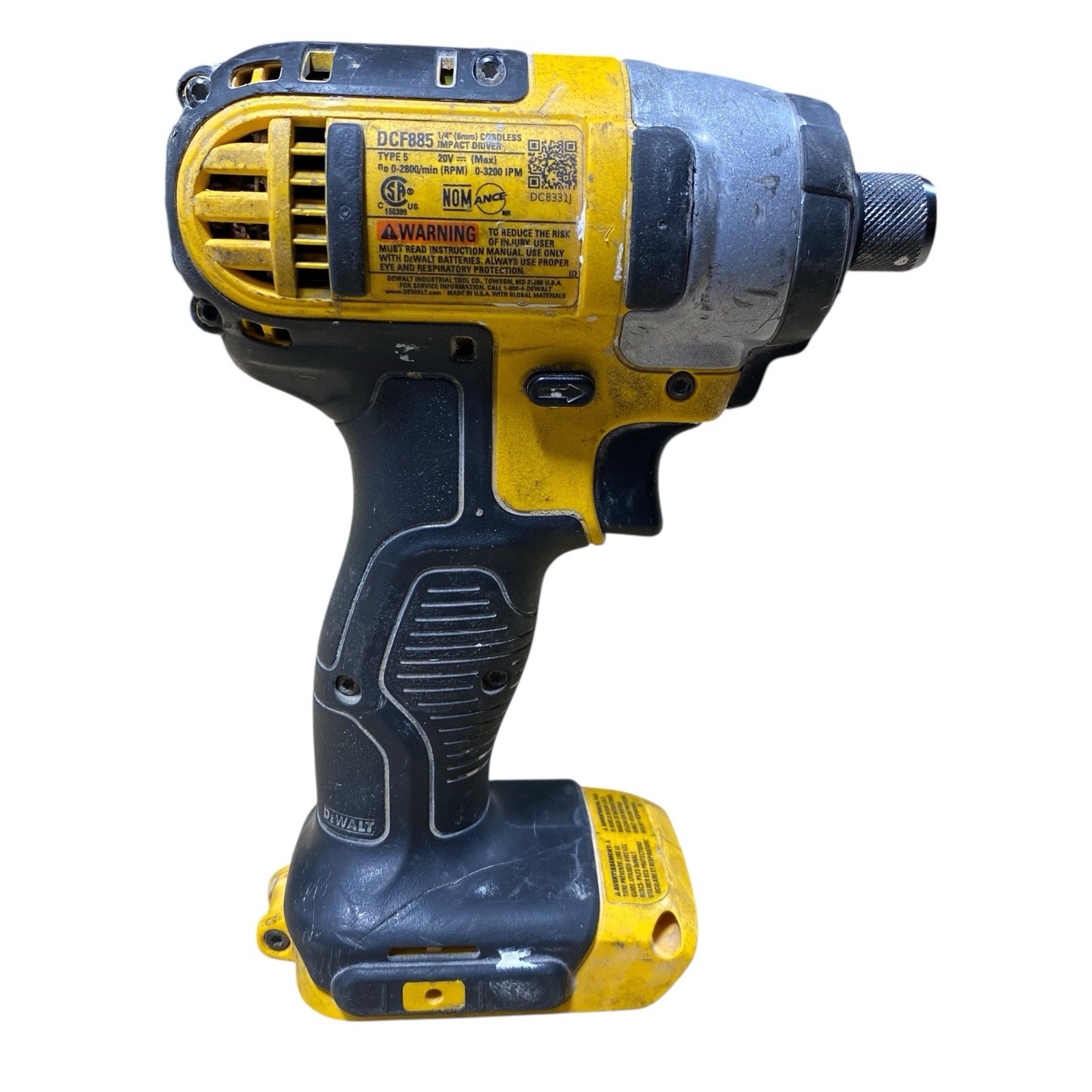 DeWalt DCF885 – 20V MAX* Cordless 1/4 in. Impact Driver (Tool Only)