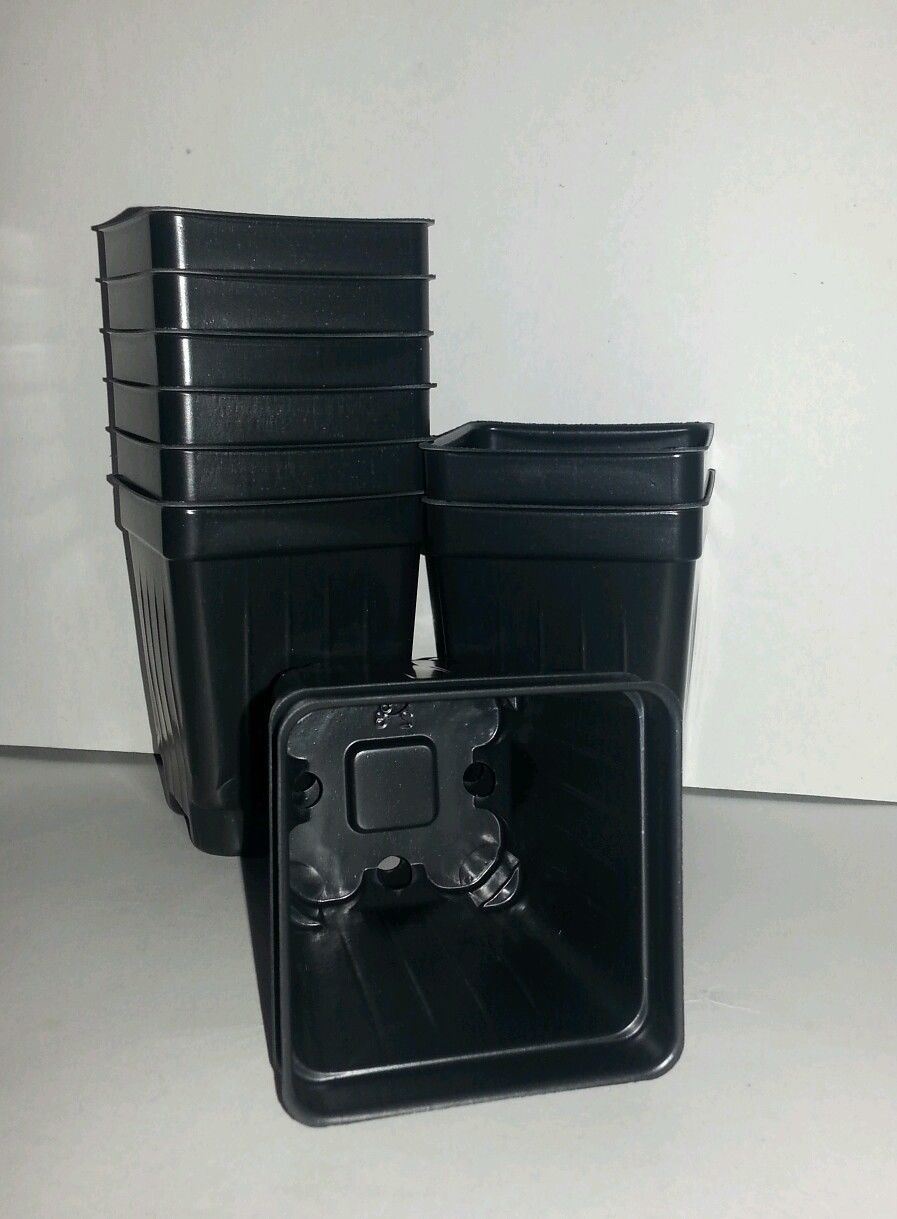 2.5 inch SQUARE BLACK NURSERY POTS – SET OF 800 – plastic flower