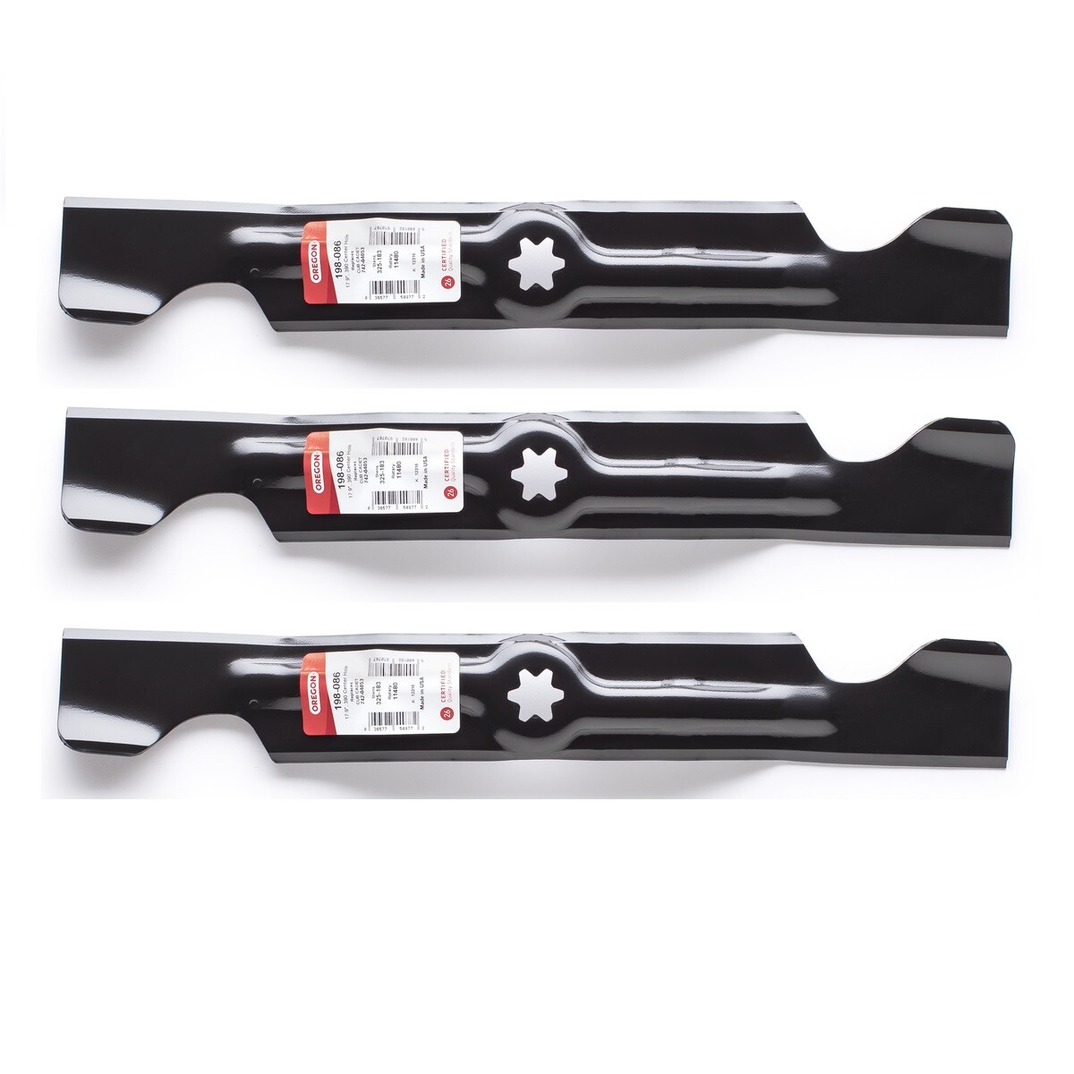 3PK Oregon 198-086 Blades Cub MTD 942-04053 Fits Mowers RZT50 LT1050 LGT1050