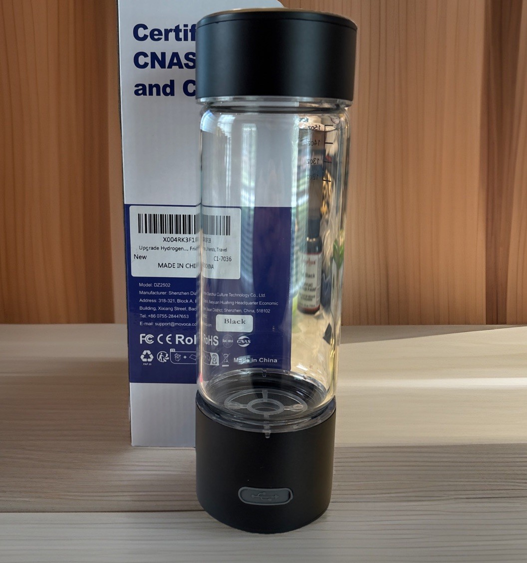 Hydrogen Water Bottle Generator 15oz – Black- Portable Ionizer DZ2502 1100mAh BN