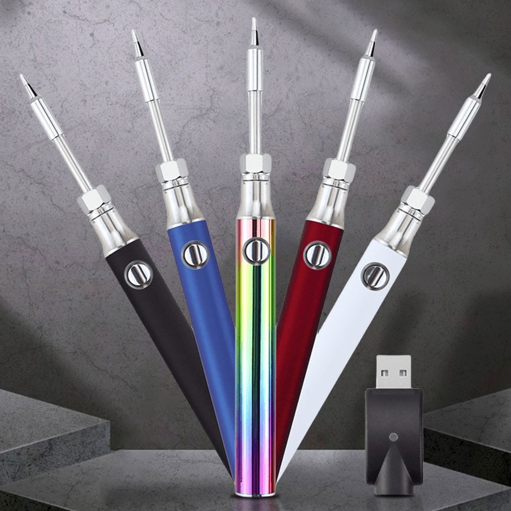 1100mAh USB Rechargeable Cordless Soldering Iron Pen Kit with 3 Temp Settings US