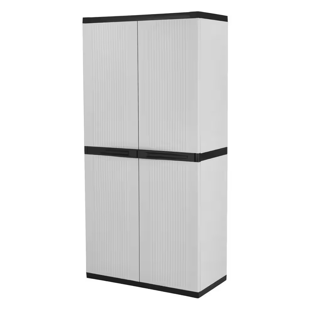 Premium One 35 In. W X 71.7 In. X 18.5 In. D 4-Shelf Resin Freestanding Cabinet