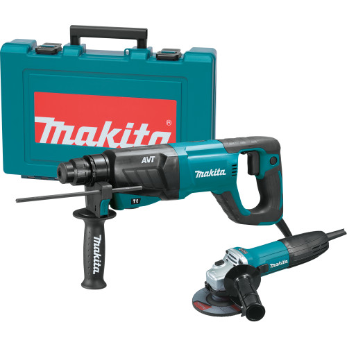 Makita HR2541X1 SDS‑PLUS AVT Rotary Hammer and 4‑1/2″ Angle Grinder NEW IN BOX