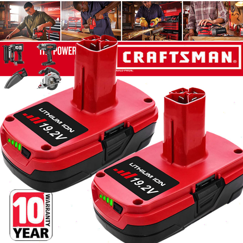 2Pack 8.0Ah for Craftsman 19.2V Lithium XCP Battery C3 DieHard 11375 / Charger