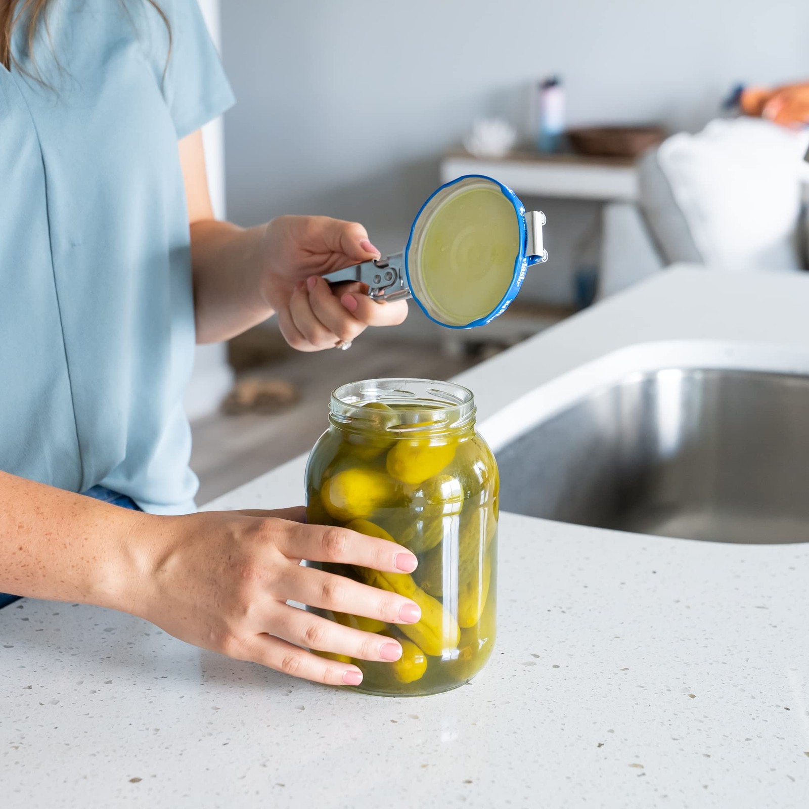 Jar Opener for Weak Hands, Easy Seniors Arthritis&Kids, Gripper Tight Lid Opener