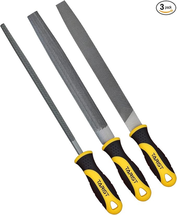 3Piece 8inches Carbon Steel Metal File Set Professional Carbon Steel File